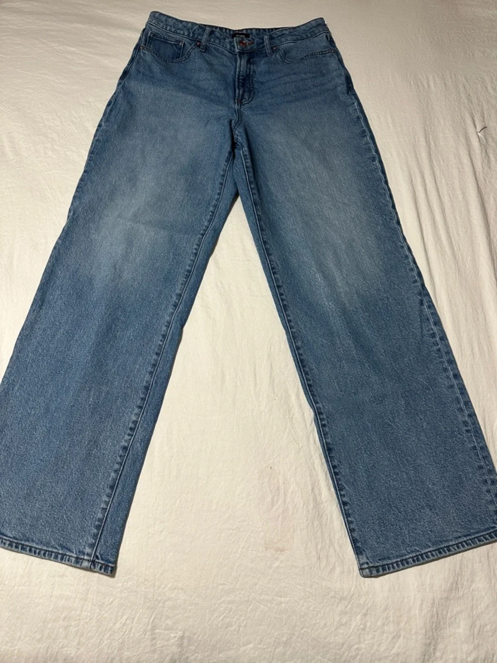 Express High Rise Wide Leg Jeans - Blue - Picture 5 of 10